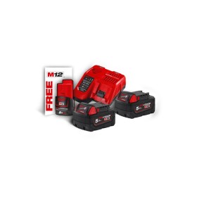 M18™ NRG-502 2 ΜΠΑΤΑΡΙΕΣ 18V 5.0 AH ΤΑΧΥΦΟΡΤΙΣΤΗΣ M12-18FC + M12™ 2.0 AH ΜΠΑΤΑΡΙΑ ΔΩΡΟ