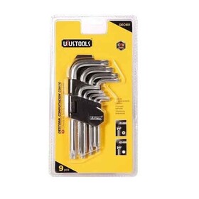 UYUSTOOLS ΣΕΤ 9ΤΜΧ ΚΛΕΙΔΙΑ TORX ΜΑΚΡΙΑ T10/T15/T20/T25/T27/T30/T40/T45/T50 DEC903